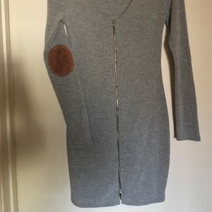 Mini fitted grey dress